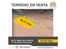 TERRENO EN VENTA EN AV MIGUEL DE LA MADRID