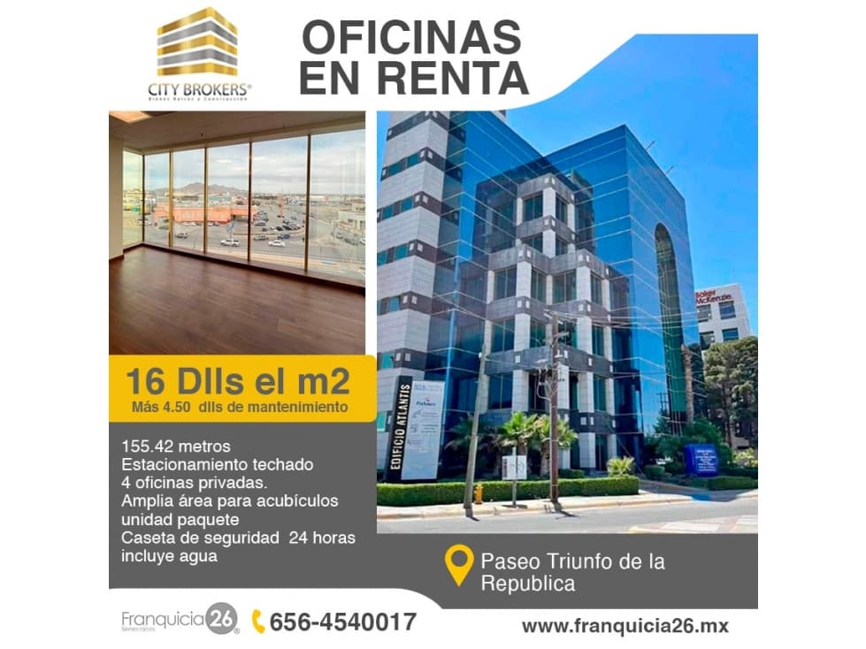 OFICINAS EN RENTA EN AV PASEO TRIUNFO DE LA REPUBLICA — foto 1