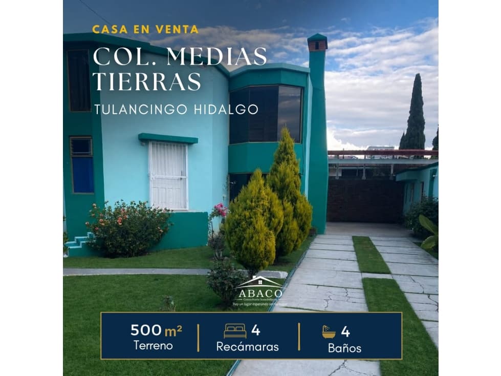 CASA CON JARDIN EN COL. MEDIAS TIERRAS, TULANCINGO, HIDALGO. — foto 1