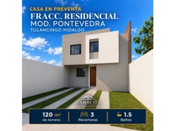 PREVENTA DE CASA RESIDENCIAL TULANCINGO