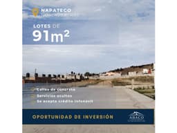 Lotes economicos y urbanizados en Tulancingo, Col Napateco