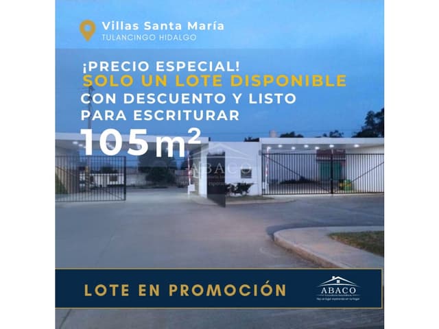 VENTA DE OPORTUNIDAD LOTE ECONOMICO EN FRACC PRIVADO TULANCINGO