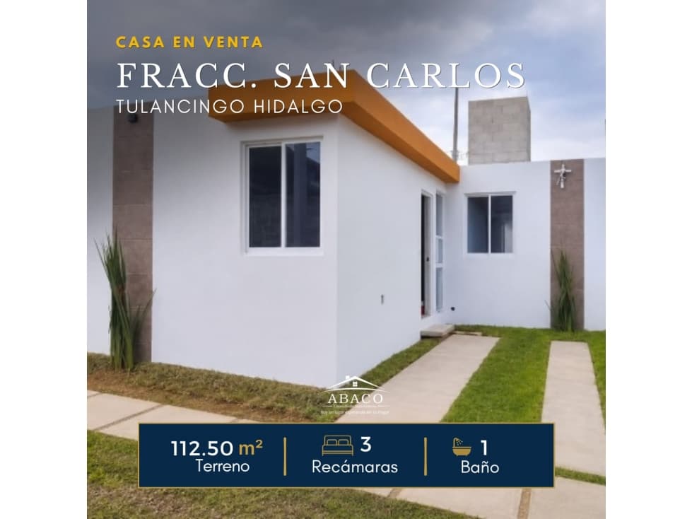 CASA EN VENTA FRACCIONAMIENTO SAN CARLOS — foto 1