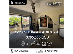 Casa en venta de 191 m2 de construcción en Isla Mujeres