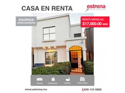 CASA EN RENTA AMPLIA EN ZONA SENDERO