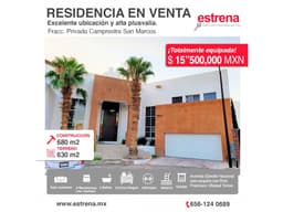 RESIDENCIA EN VENTA CERCA DE EJERCITO NACIONAL Y FRANCISCO VILLA REAL