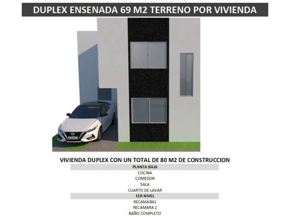 CASA EN PREVENTA DE 2 RECAMARAS MODELO DUPLEX EN ENSENADA — foto 2