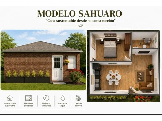 CASA SUSTENTABLE PARA CONSTRUCCION MODELO SAHUARO
