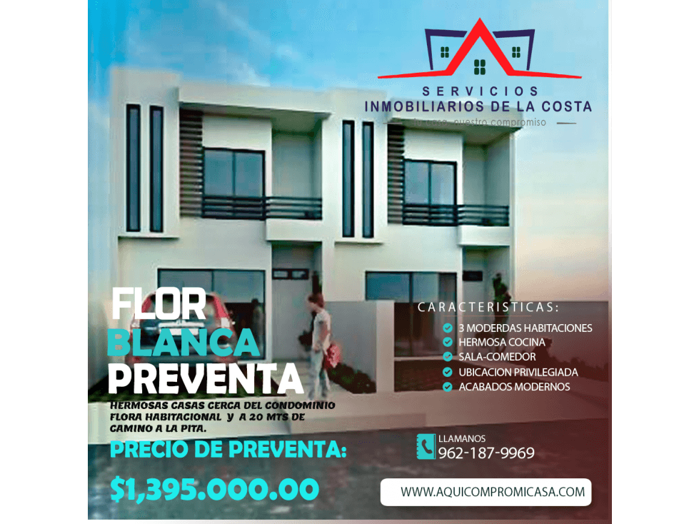 CASAS EN VENTA FLOR BLANCA TAPACHULA — foto 1
