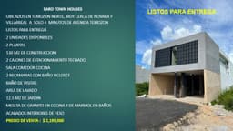 TOWN HOUSES EN VENTA EN TEMOZON ENTREGA INMEDIATA 130 M2