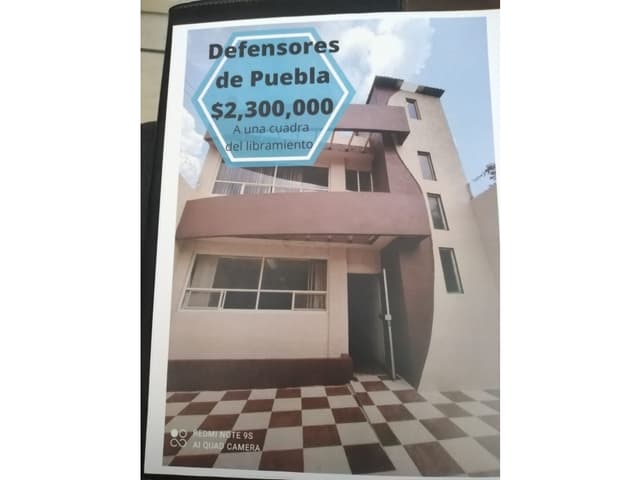 -CASA P/ OFICINA POR LIBRAMIENTO COL DEFENSORES DE PUEBLA