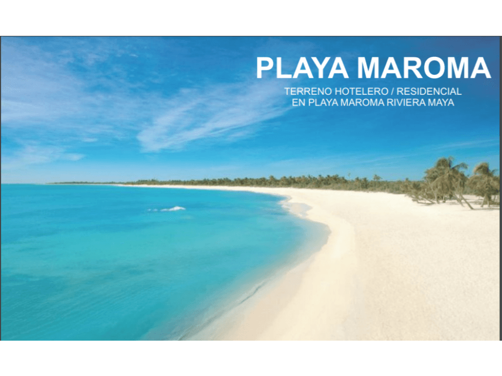VENTA DE EXCELENTE LOTE EN PLAYA MAROMA — foto 1
