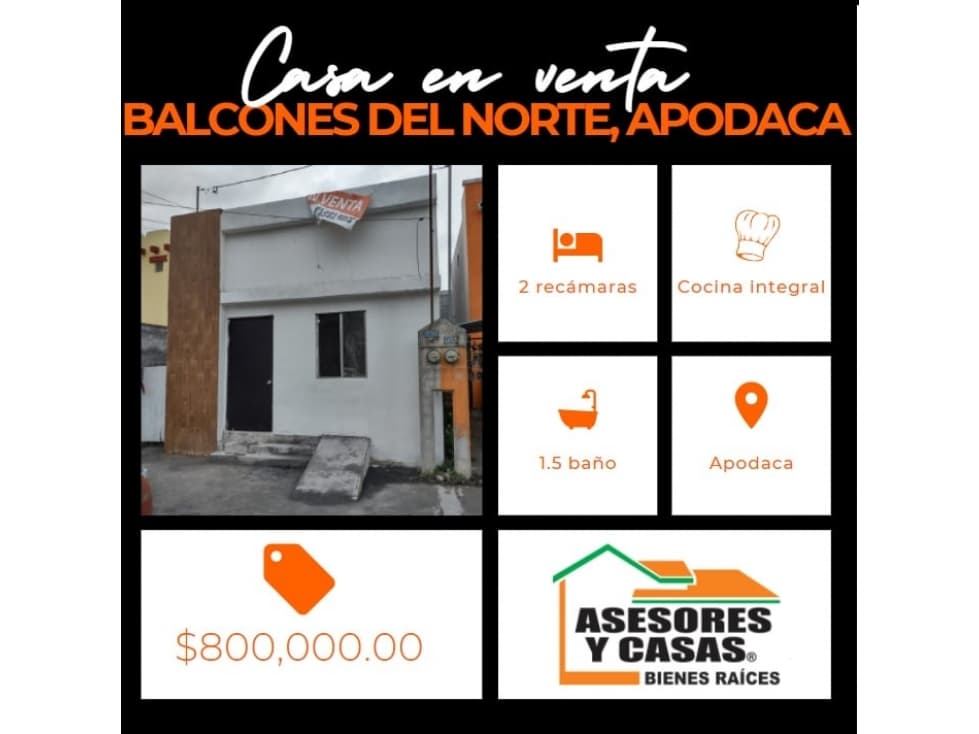 BALCONES DEL NORTE $800,000 PESOS APODACA — foto 1