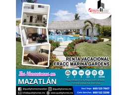 RENTA VACACIONAL, FRACC MARINA GARDENS ID RV-03