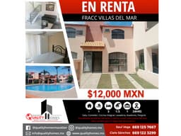 CASA AMUEBLADA 3 REC. VILLAS DEL MAR ID CA-125