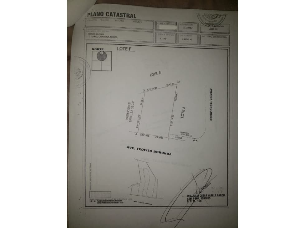 Terreno 1,480 m2 en renta Blvd. Teofilo Borunda — foto 2