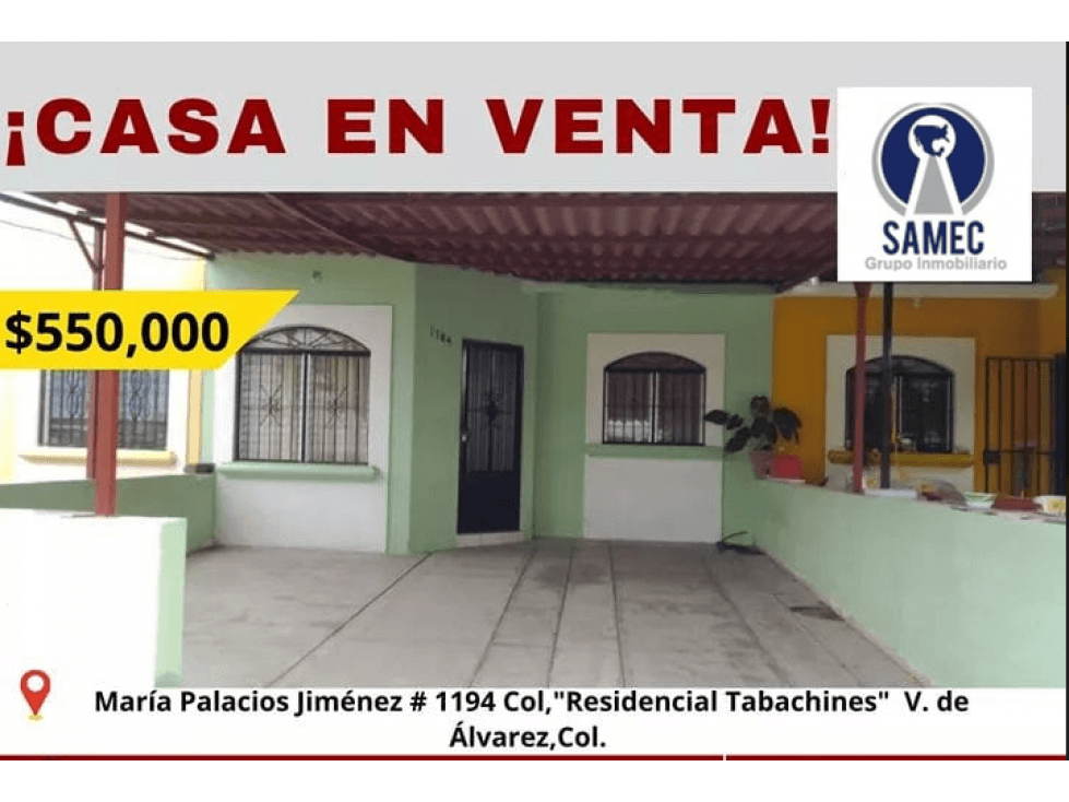 CASA EN VENTA RESIDENCIAL TABACHINES VILLA DE ALVAREZ COLIMA — foto 1