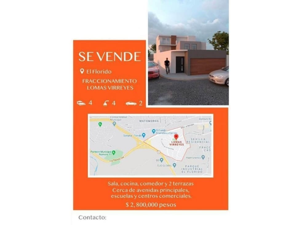 CASA EN VENTA EN EL FLORIDO FRACC. LOMAS VIRREYES TIJUANA — foto 1