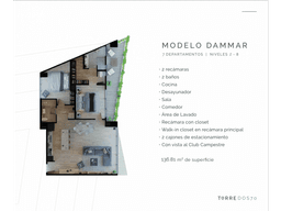 PREVENTA DEPARTAMENTOS MODELO DAMMAR (136.81 M2) TORRE DOS 70 TIJUANA