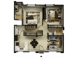 DEPARTAMENTOS EN VENTA DE 2 RECAMARAS MODELO SIRUS