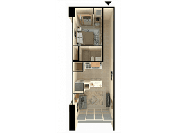 DEPARTAMENTOS EN VENTA DE 1 RECAMARA MODELO  ARENA