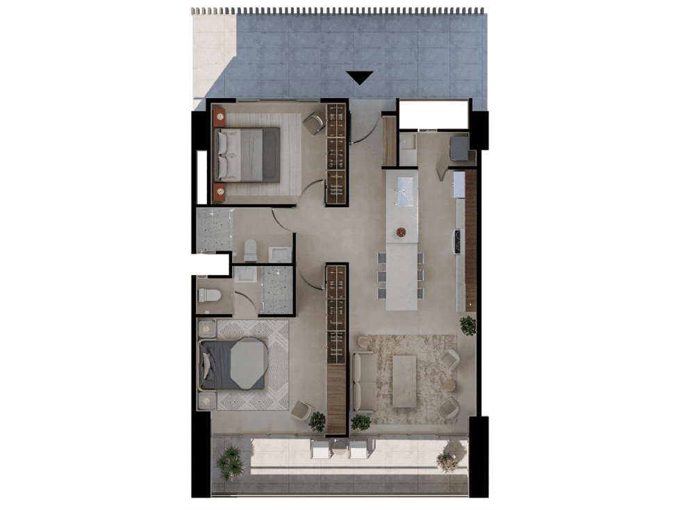 DEPARTAMENTOS EN VENTA DE 2 RECAMARAS MODELO OCEANO — foto 1