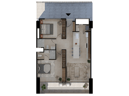 DEPARTAMENTOS EN VENTA DE 2 RECAMARAS MODELO OCEANO