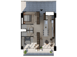 DEPARTAMENTOS EN VENTA DE 2 RECAMARAS MODELO VIENTO