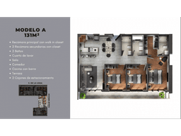 DEPARTAMENTO EN VENTA EN TORRE PALMAS TIJUANA DE 130.84 M2