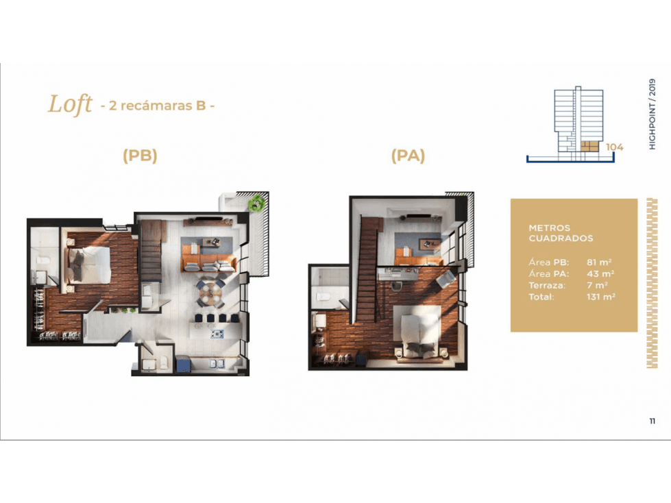 DEPARTAMENTOS EN VENTA EN HIGHPOINT LA CACHO DE 134.05 M2 — foto 1