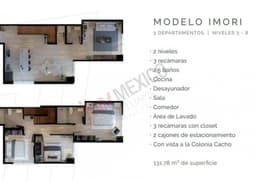 DEPARTAMENTO  MODELO IMORI UBICACIÓN CENTRICA COLONIA CACHO