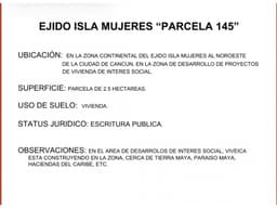 EJIDO ISLA MUJERES PARA DESARROLLADORES