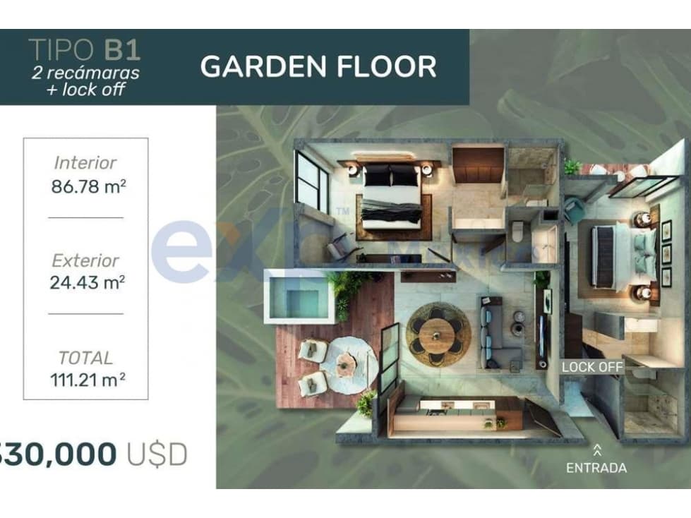 Garden Floor en Uxul - Tulum — foto 4