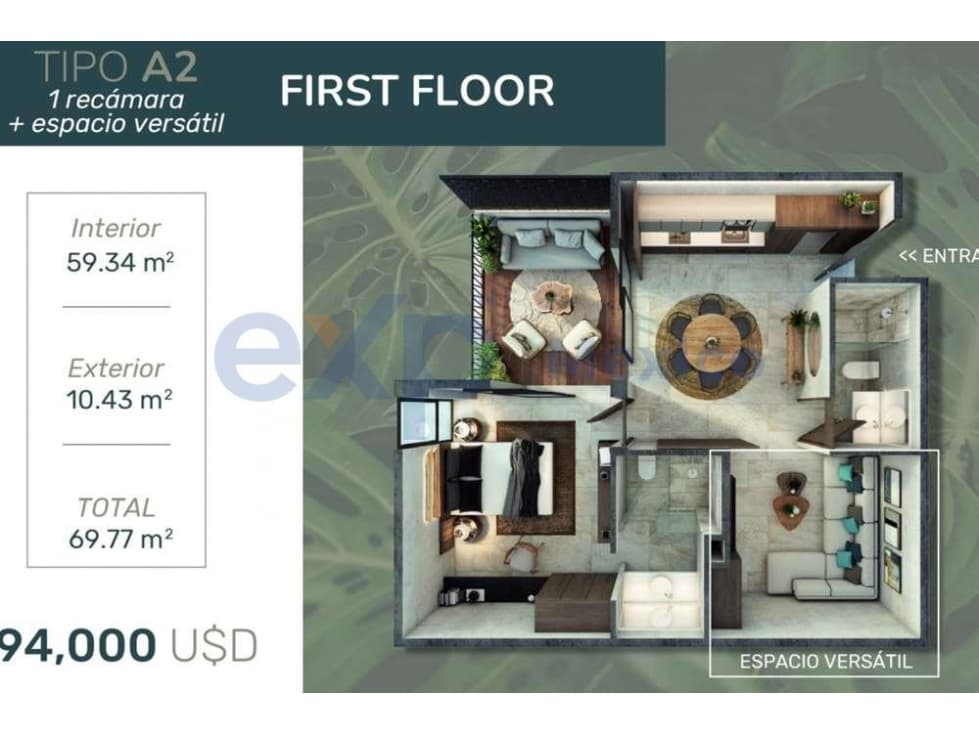 Departamento "First Floor" Tipo A2- en Quintana Roo "Tulum" — foto 3