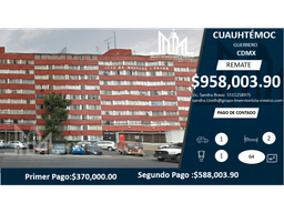 REMATE!! $958,003 OPORTUNIDAD DE DEPA EN CUAUHTEMOC