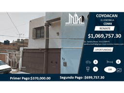 REMATE!! $1´123´371 OPORTUNIDAD DE CASA EN CENTINELA COYOACAN