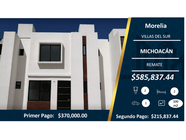 Excelente oportunidad casa en Villas del Sur Morelia $585,837.44