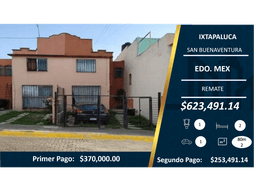 Remato Bonita casa en Ixtapaluca $623,491.14