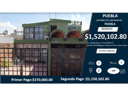 REMATE!! $1,609,168 HERMOSA CASA EN JARDINES DE SAN MANUEL PUEBLA