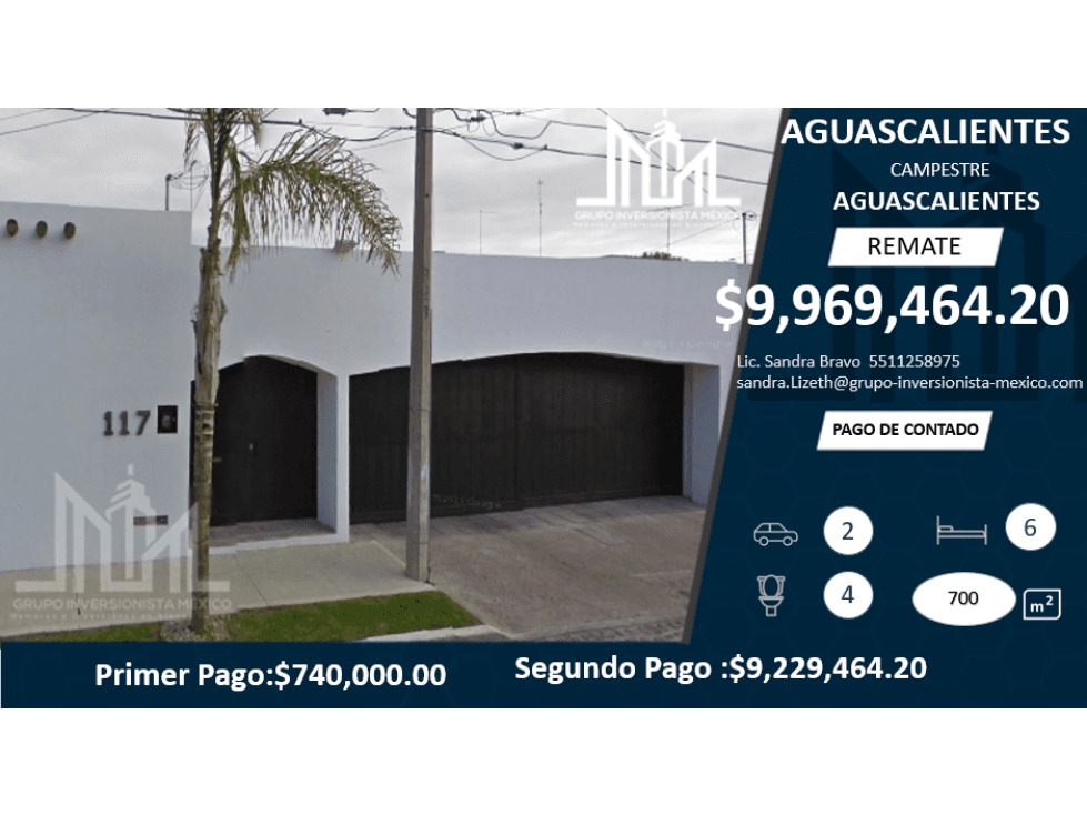 REMATE!! $ $9,969,464 LUJOSA CASA EN AGUASCALIENTES — foto 1