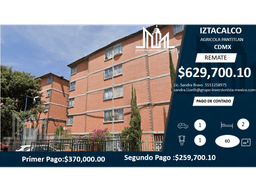 REMATE!! $ $643,309 OPORTUNIDAD DE DEPA EN IZTACALCO