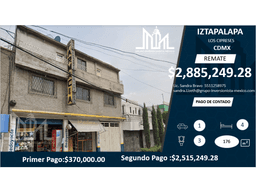 REMATE!! $2,885,249 HERMOSA CASA CON LOCAL COMERCIAL IZTAPALAPA