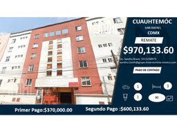 REMATE!! $970,133 FABULOSO DEPA EN CUAUHTEMOC