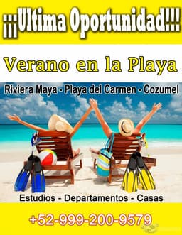 RENTO DEPARTAMENTO FRENTE AL HERMOSO MAR DE LA RIVIERA MAYA