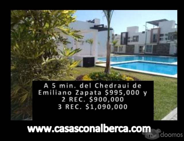 CASAS CON ALBERCA ECONOMICAS  3 y 2 RECAMARAS — foto 1