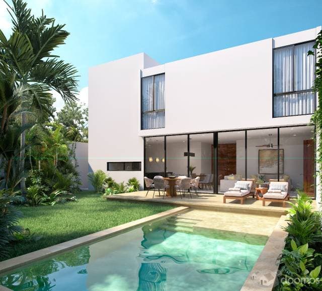 CASA MOD KAAB PRIVADA PASEOS DEL MAYAB  3 REC, 2 PLANTAS — foto 4