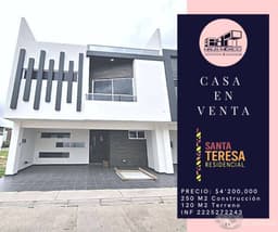 CASA EN VENTA FRACCIONAMIENTO SANTA TERESA RESIDENCIAL LATERAL RECTA A CHOLULA - UDLAP