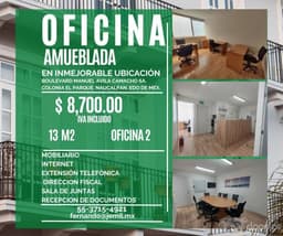 OFICINA CON EXCELENTE UBICACIÓN EN NAUCALPAN OF2