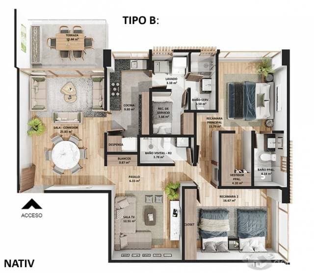 Preventa Departamentos Bosque Real Desarrollo Nativ — foto 3