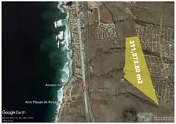 Venta de Terreno frente al mar en Popotla, Rosarito, 311,873m2